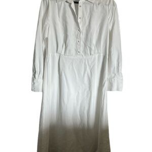 Gibson Latimer White Long Sleeve Shirt Dress